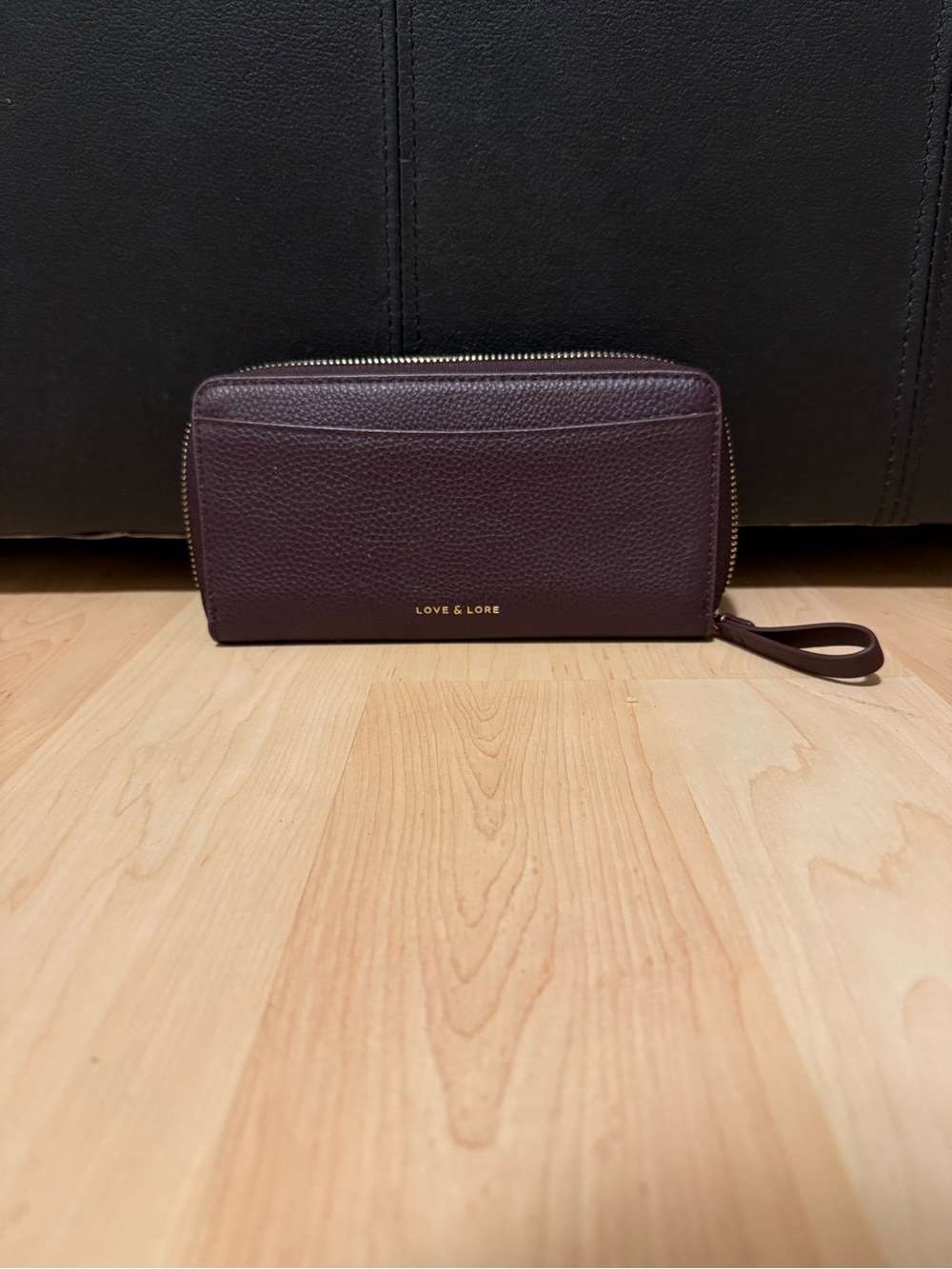 Love & Lore Plum Zip-Around Wristlet Wallet